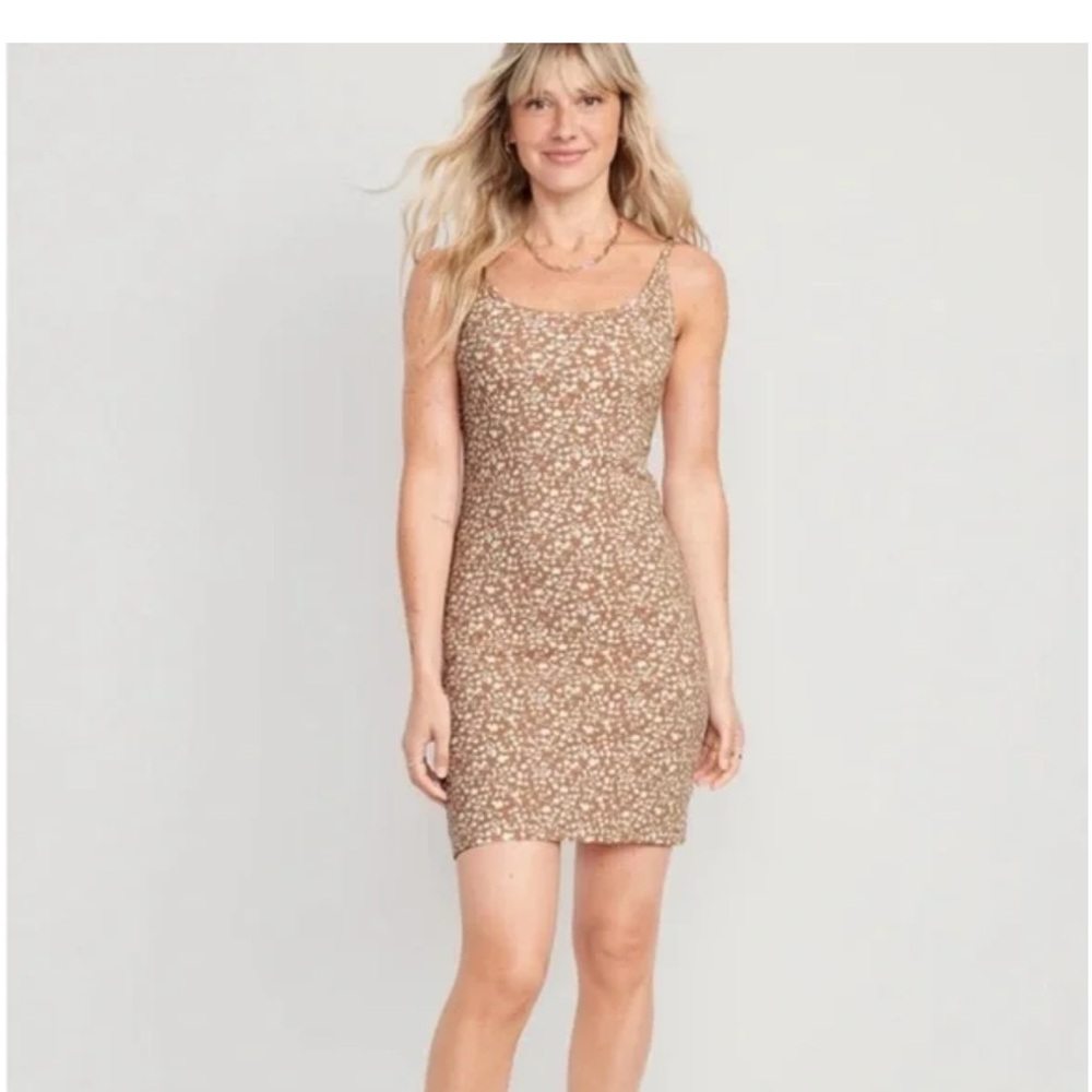 Old Navy Fitted Rib-Knit Floral Cami Dress XXL